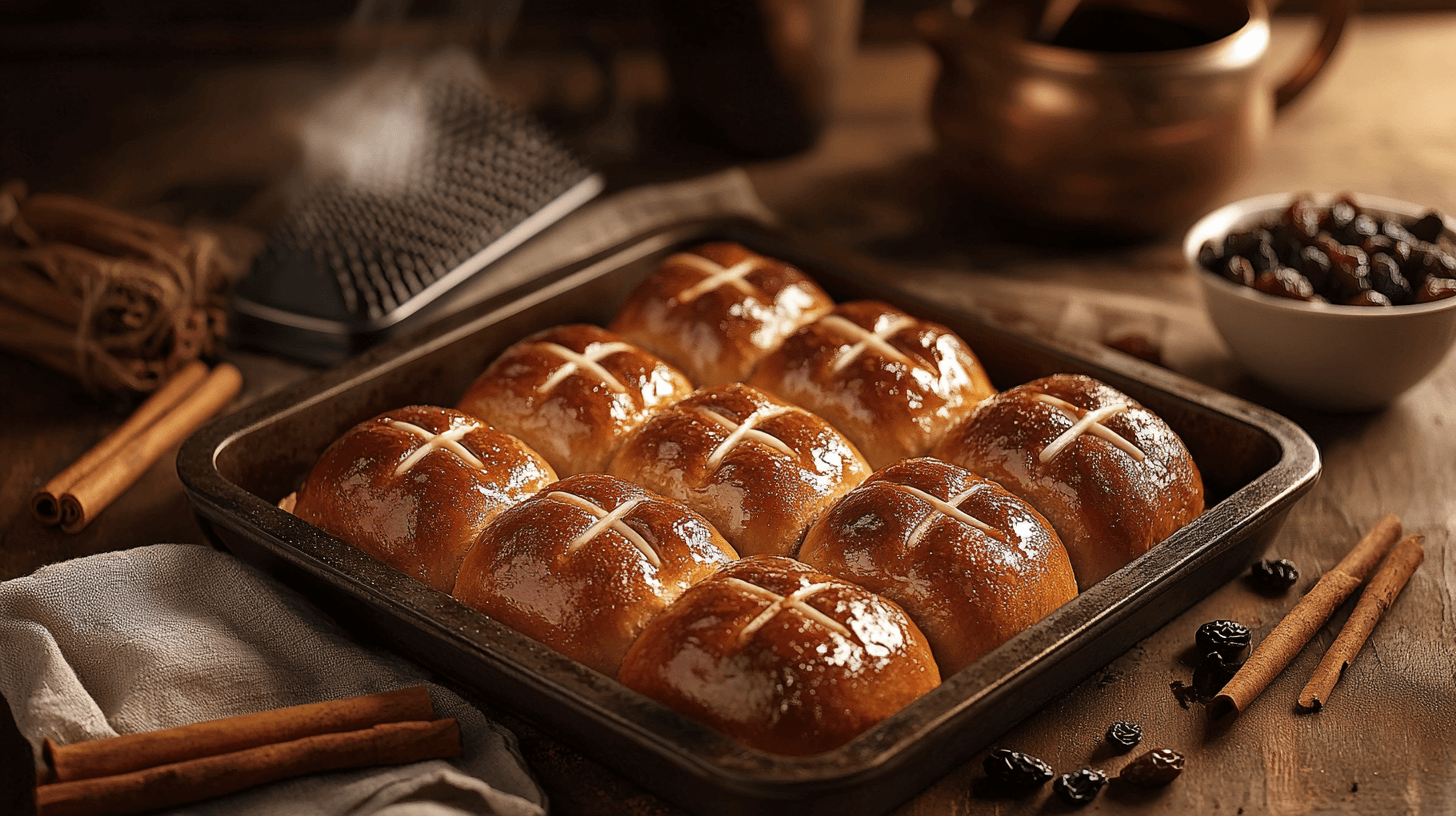 Spiced Vanilla Hot Cross Buns