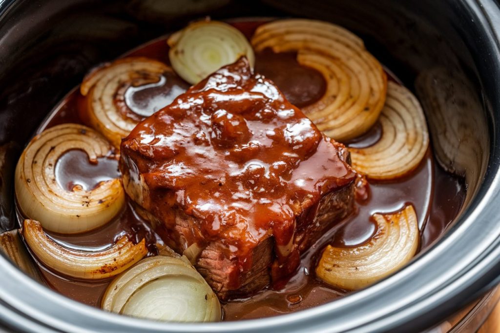 BBQ Cube Steak Crockpot