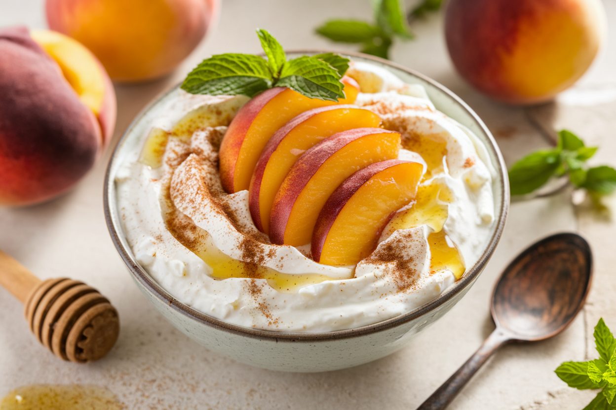 peaches and cottage cheese​