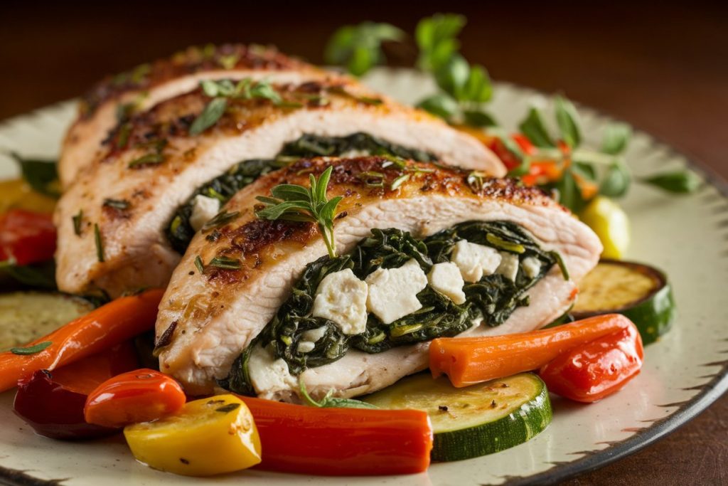 Spinach and Feta Stuffed Chicken Breast