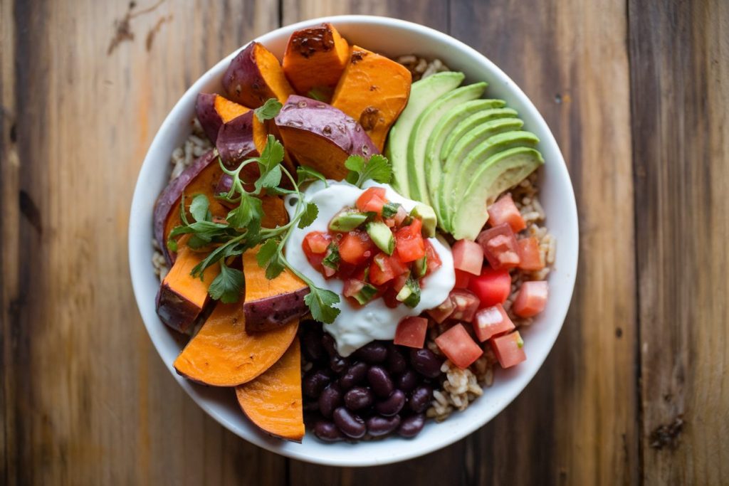 Black Bean and Sweet Potato Burrito Bowl