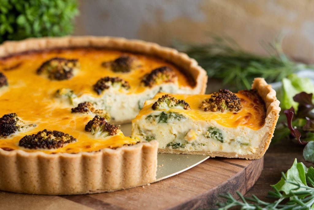 crustless broccoli cheddar quiche