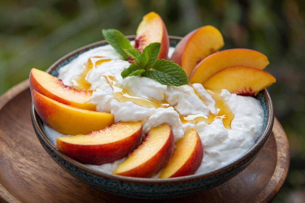 Cottage Cheese and Peaches Snack