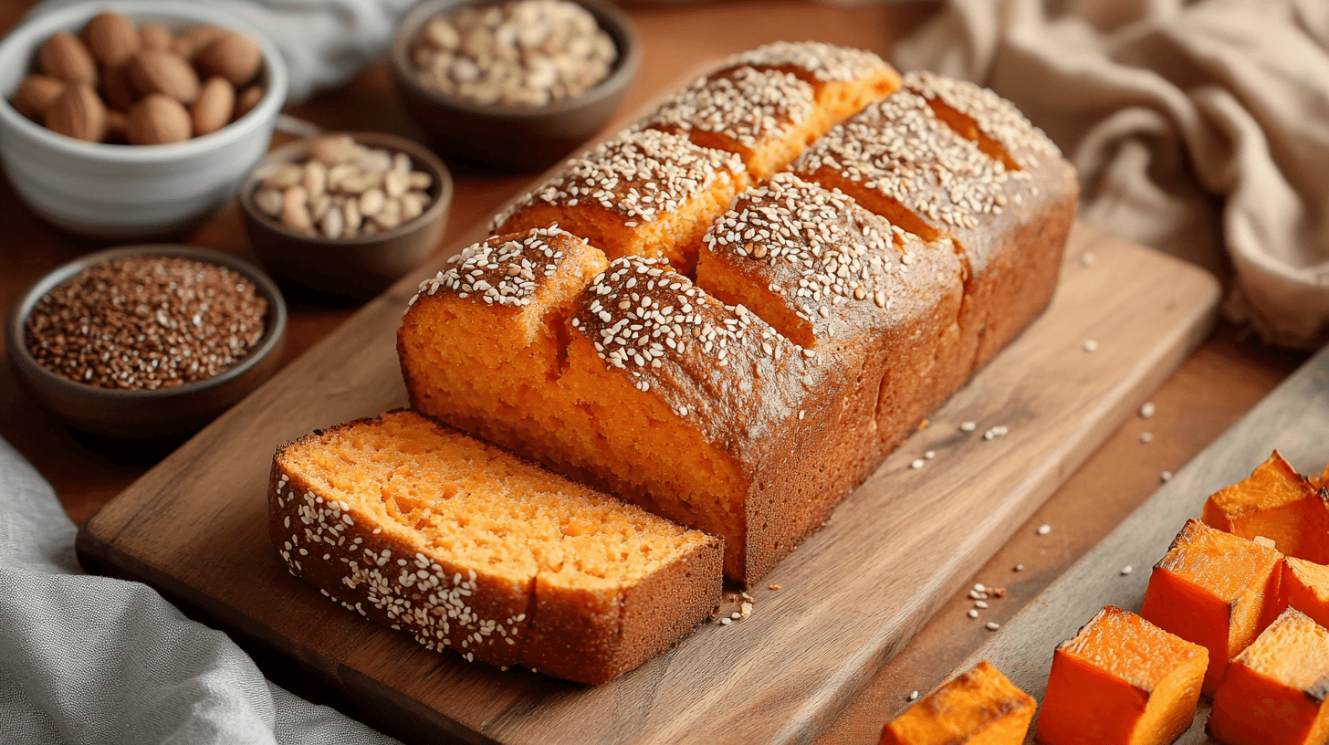 Seeded Miso Sweet Potato Bread