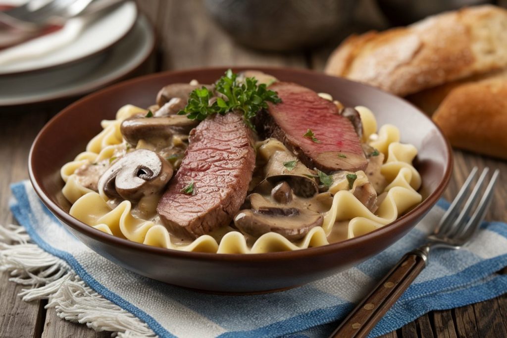 Venison Stroganoff