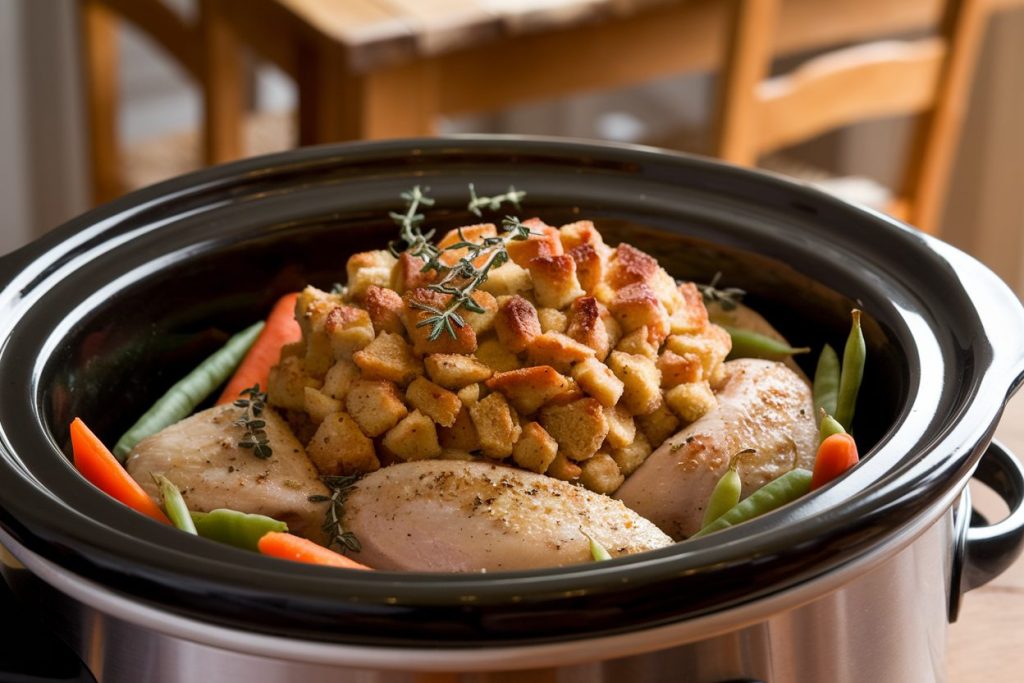 Chicken and Stuffing Crockpot Recipe