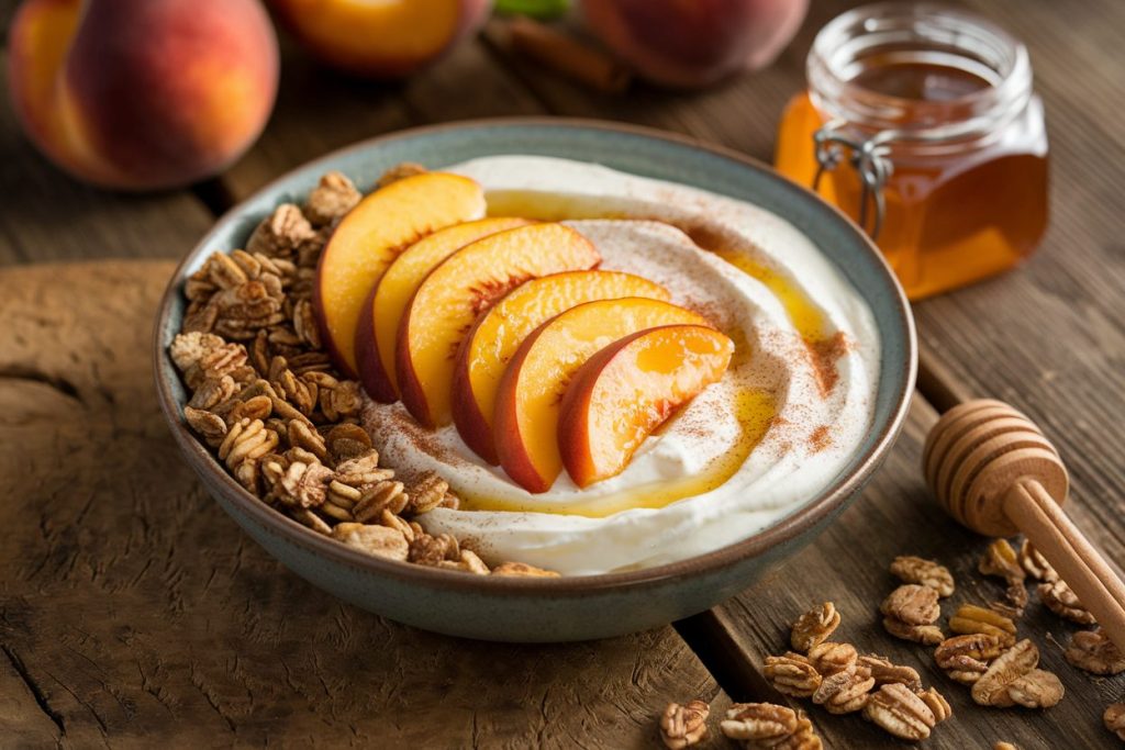 Classic Cottage Cheese and Peaches Bowl