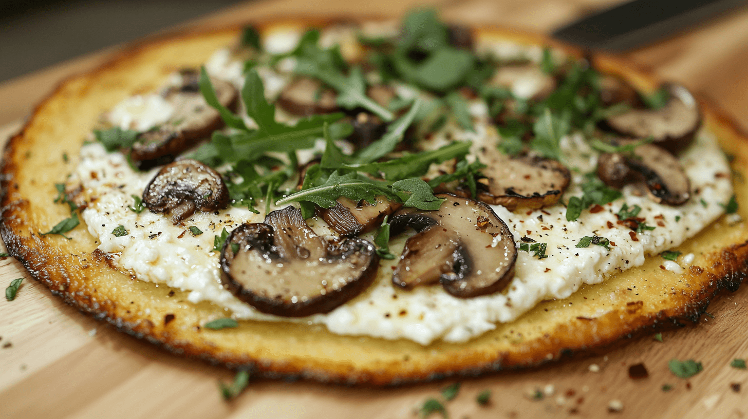 Keto Cottage Cheese Flatbread contain mushroom