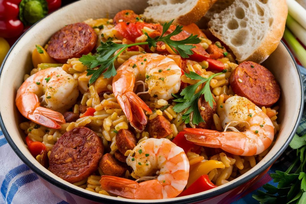 Spicy Shrimp and Chorizo Jambalaya