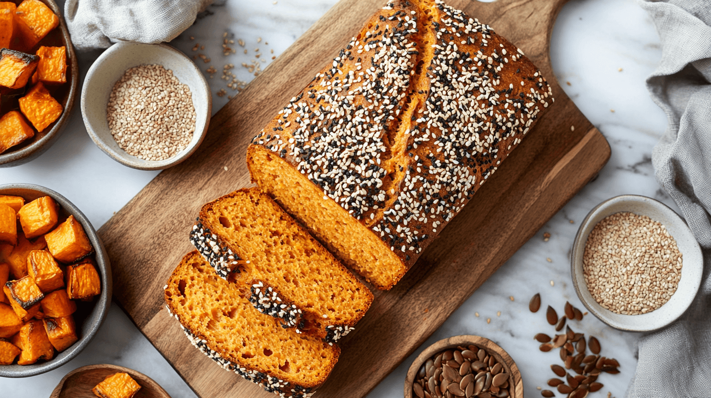 Seeded Miso Sweet Potato Bread