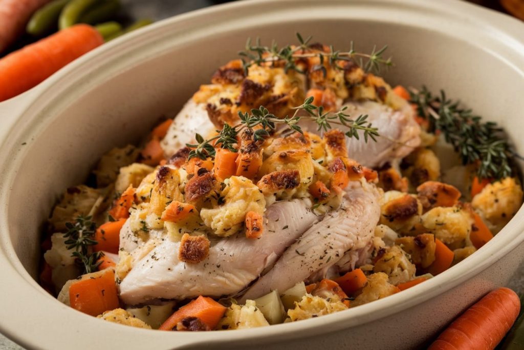 crockpot chicken and stuffing