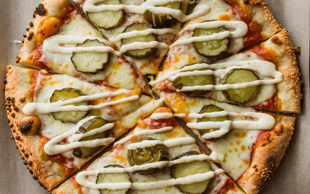 pizza with pickles