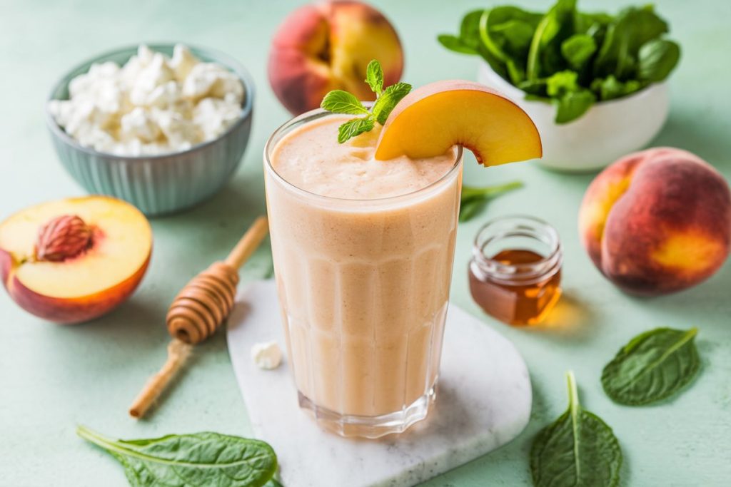 Cottage Cheese Peach Smoothie