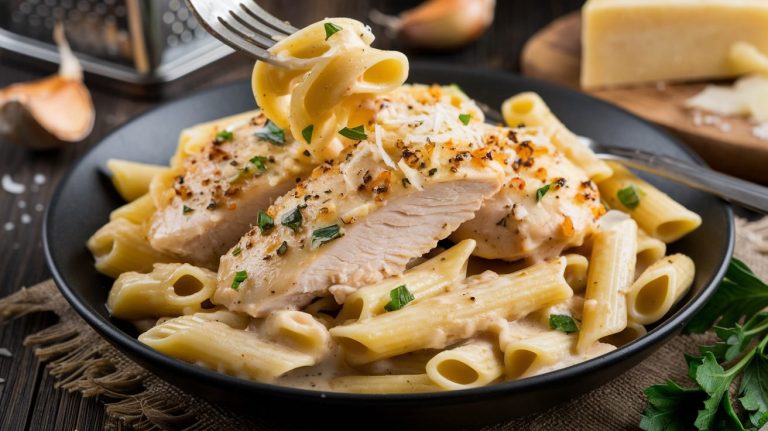 garlic parmesan chicken pasta