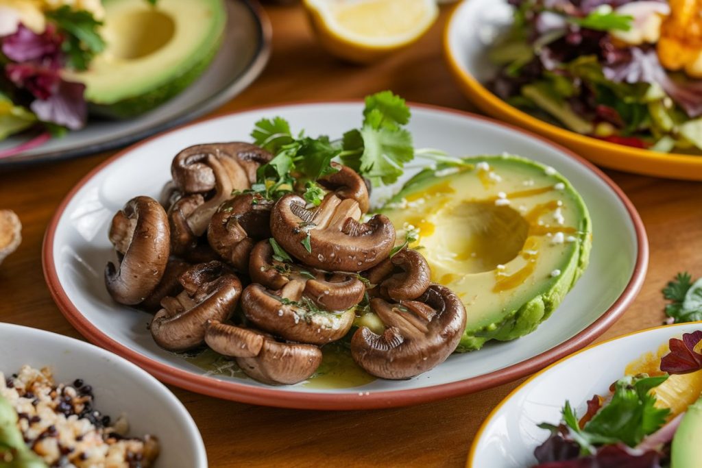 Mushrooms and Avocado recipe