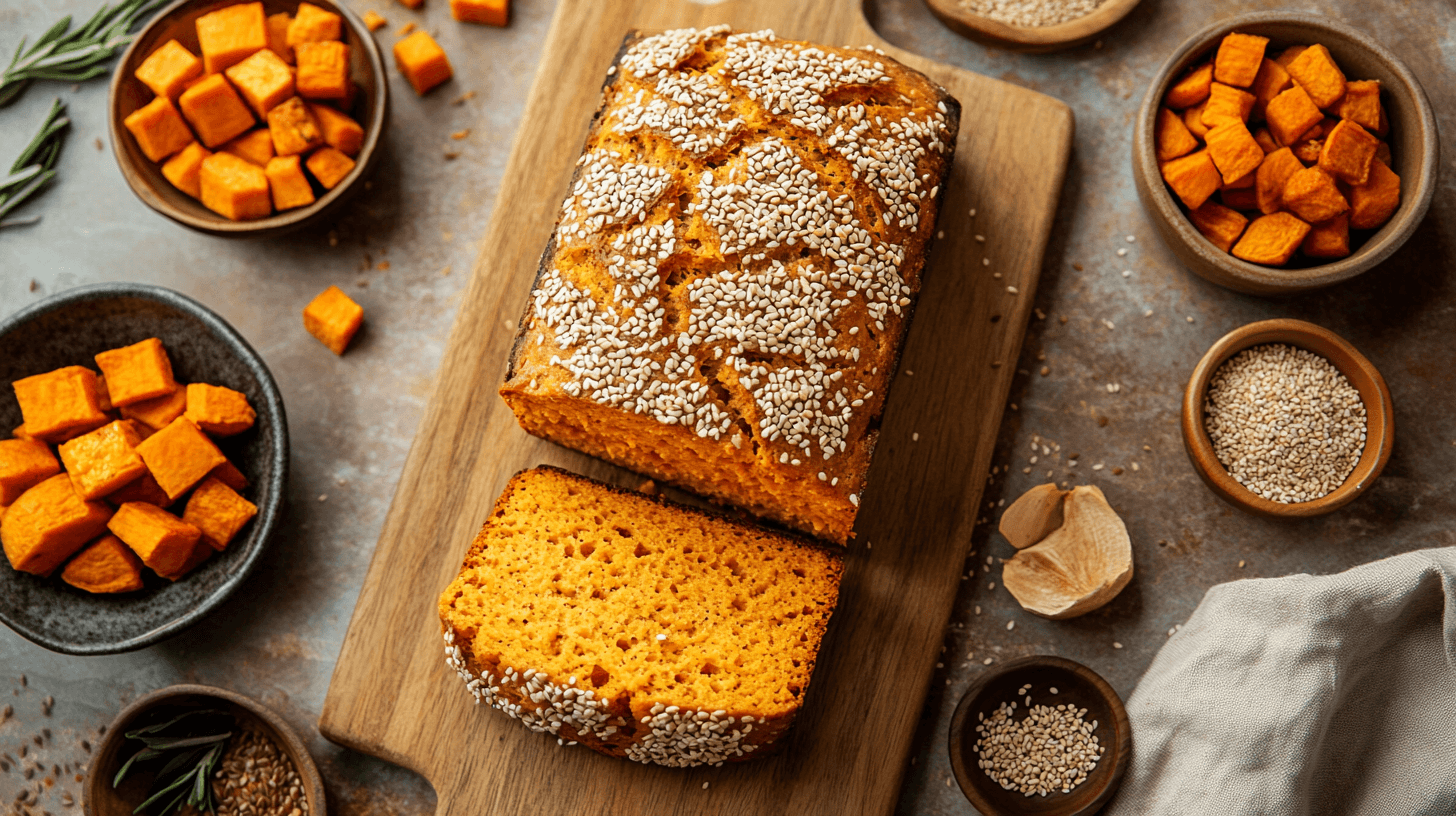 Seeded Miso Sweet Potato Bread