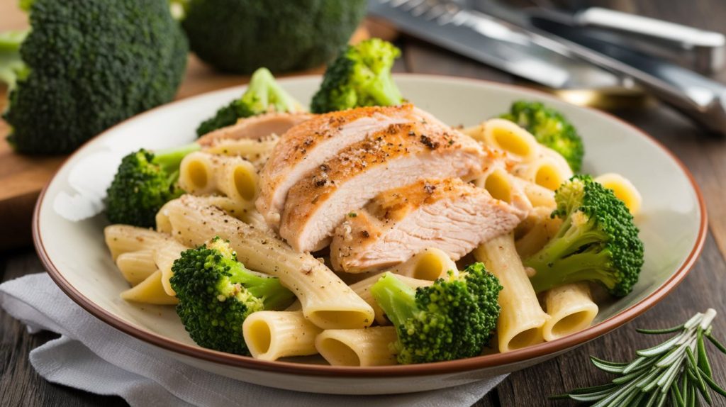 Broccoli Garlic Parmesan Chicken Pasta