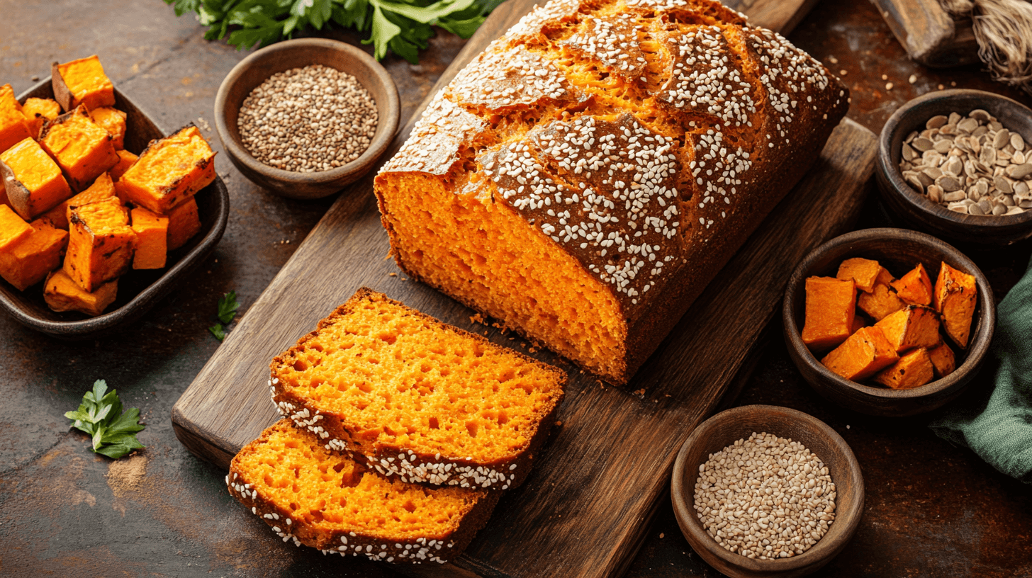 Seeded Miso Sweet Potato Bread