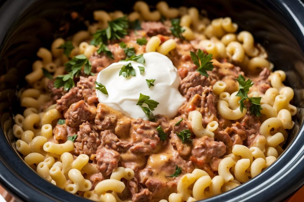 Creamy Crockpot Goulash