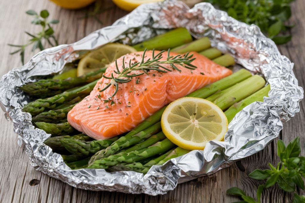 Salmon and Asparagus Foil Packets