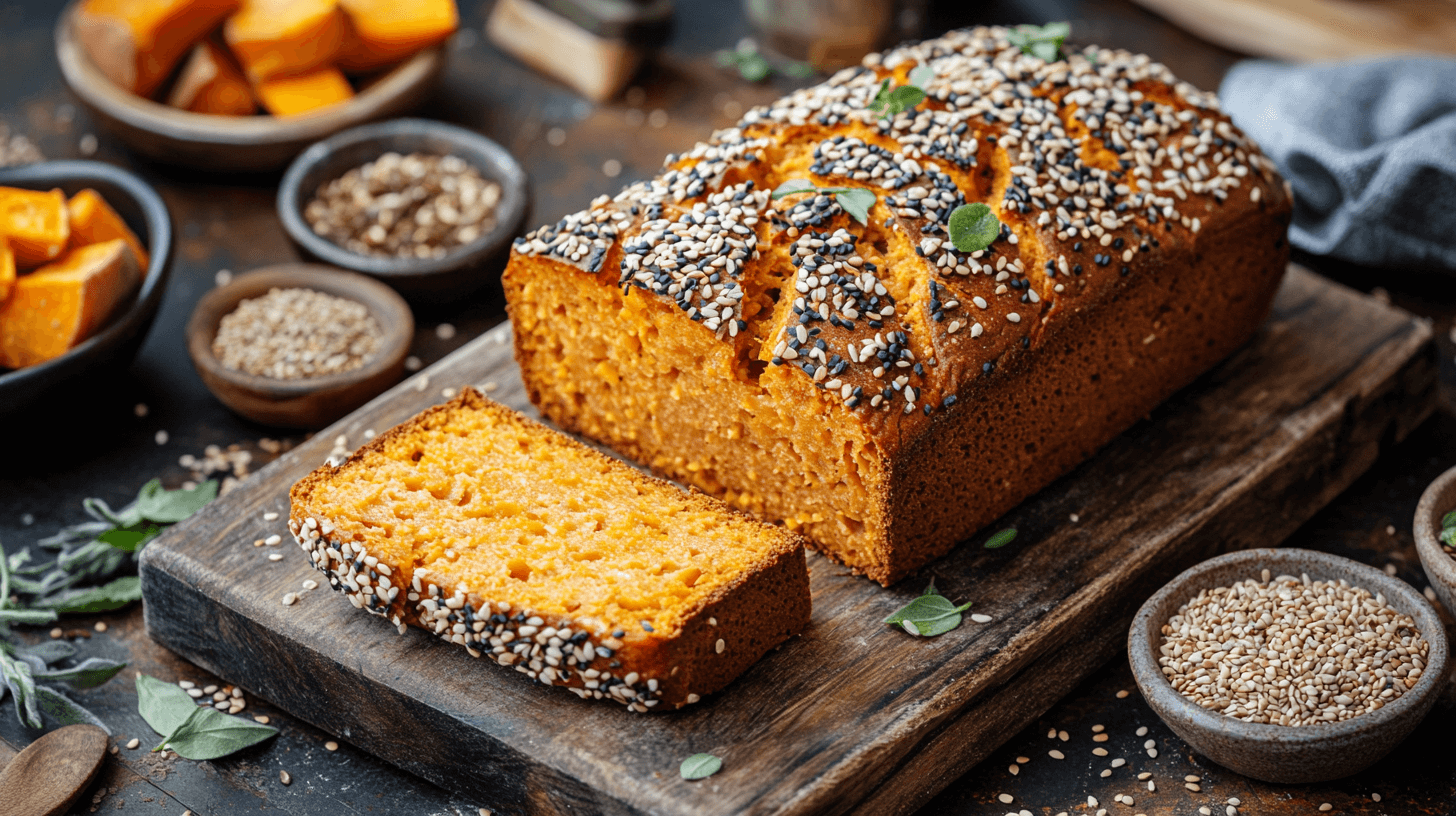 Seeded Miso Sweet Potato Bread