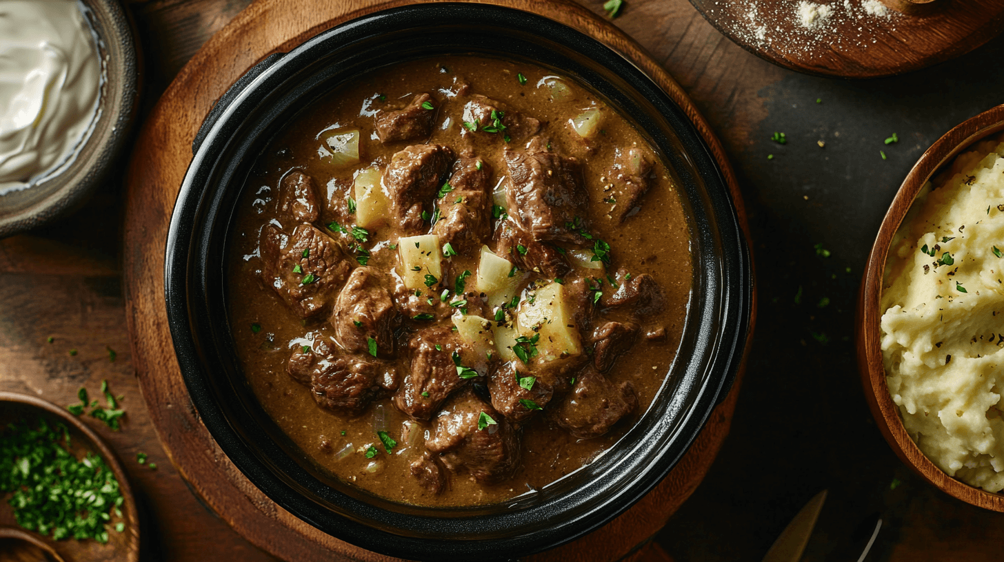 slow cooker Beef Stroganoff