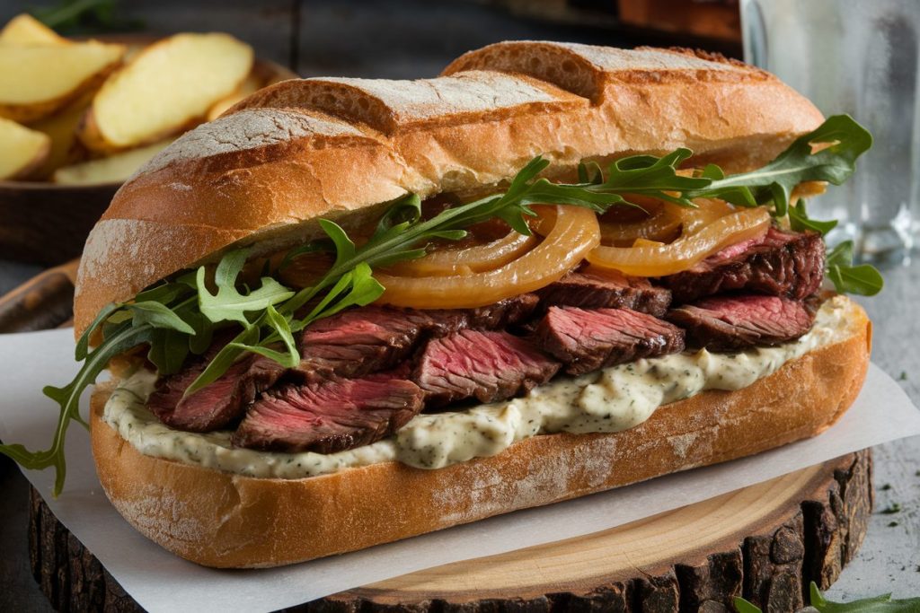 Steak and Caramelized Onion Ciabatta