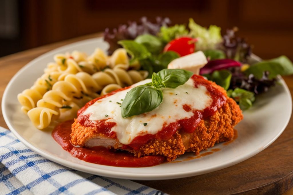 Baked Chicken Parmesan for One