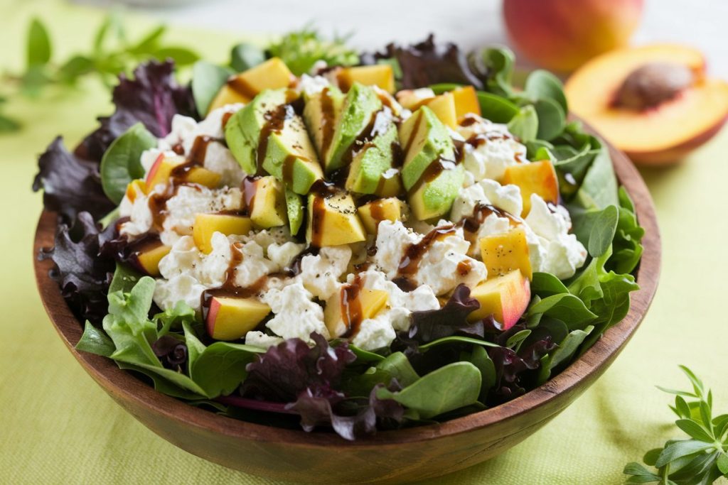 Cottage Cheese and Peach Salad