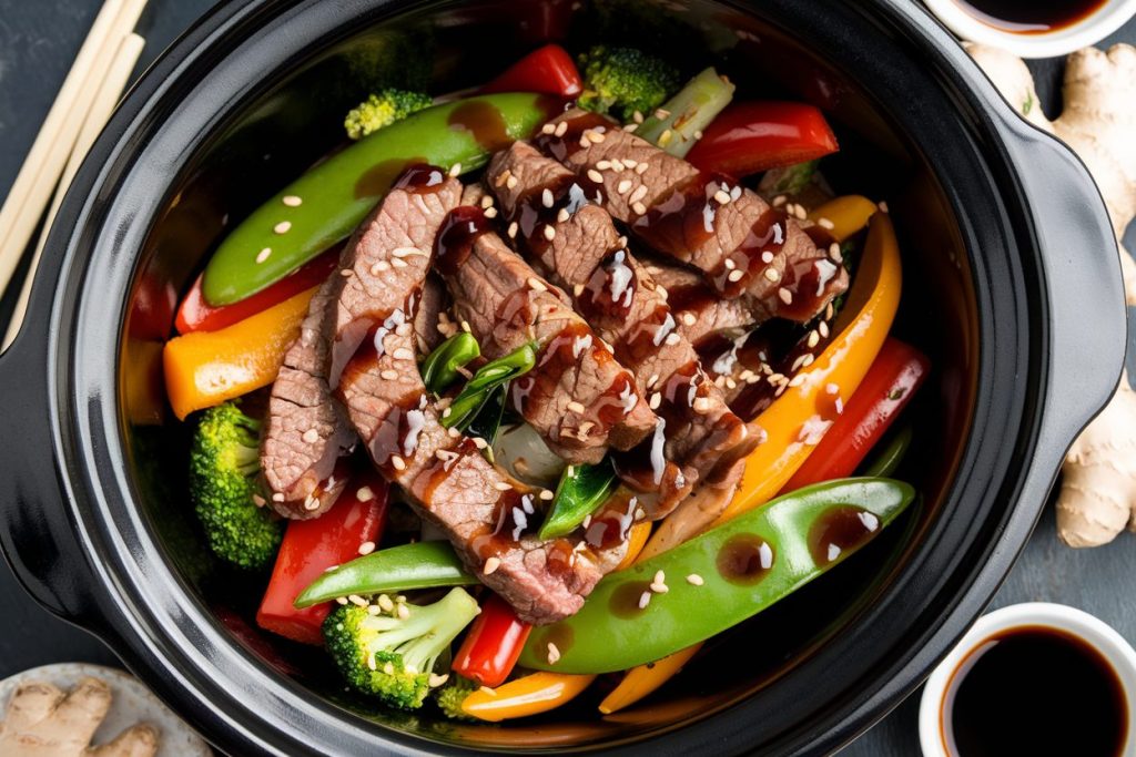 beef and vegetable stir fry​