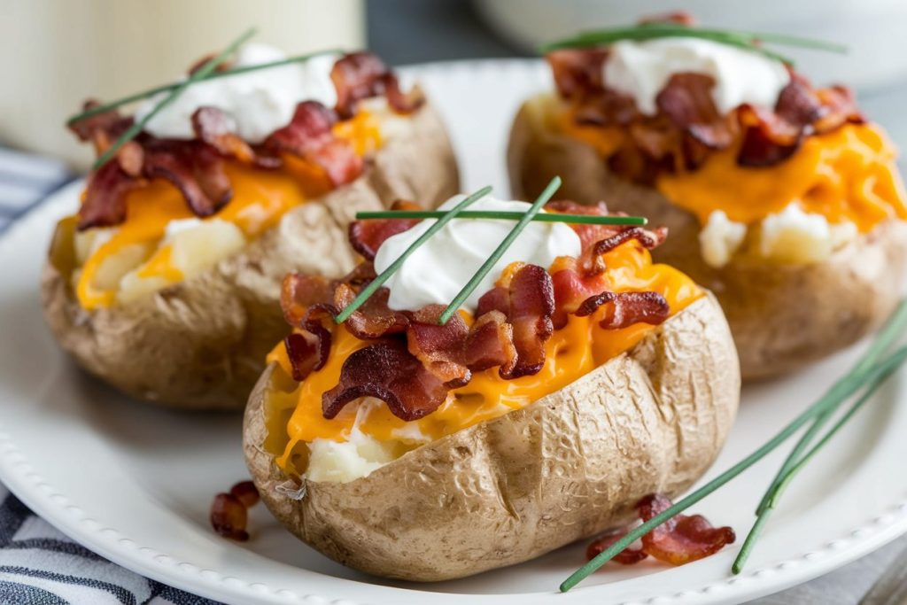 Crockpot Loaded Baked Potatoes Recipe