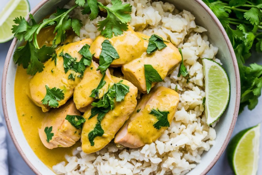 Coconut Curry Chicken with Cauliflower Rice