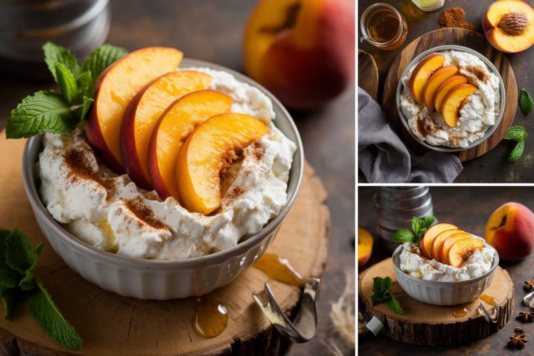 cottage cheese and peaches