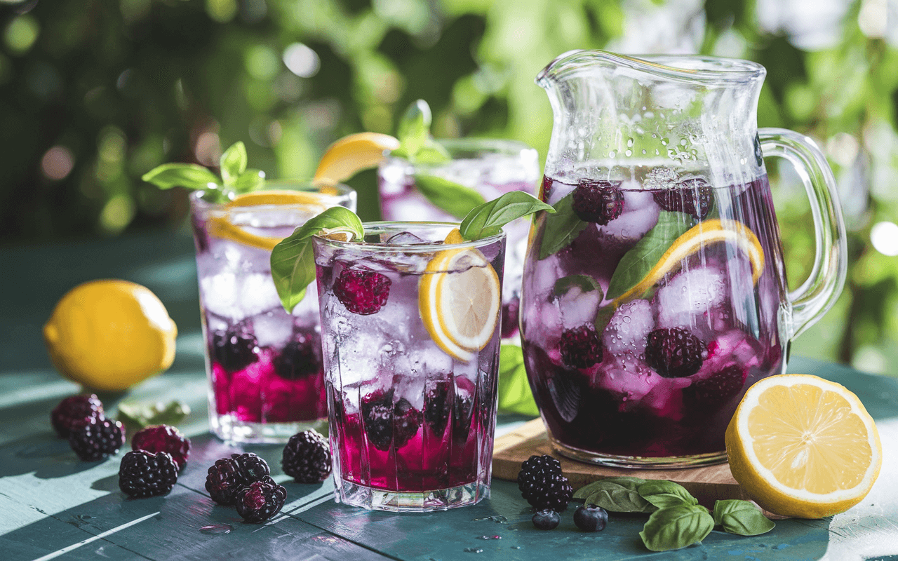 blackberry basil lemonade