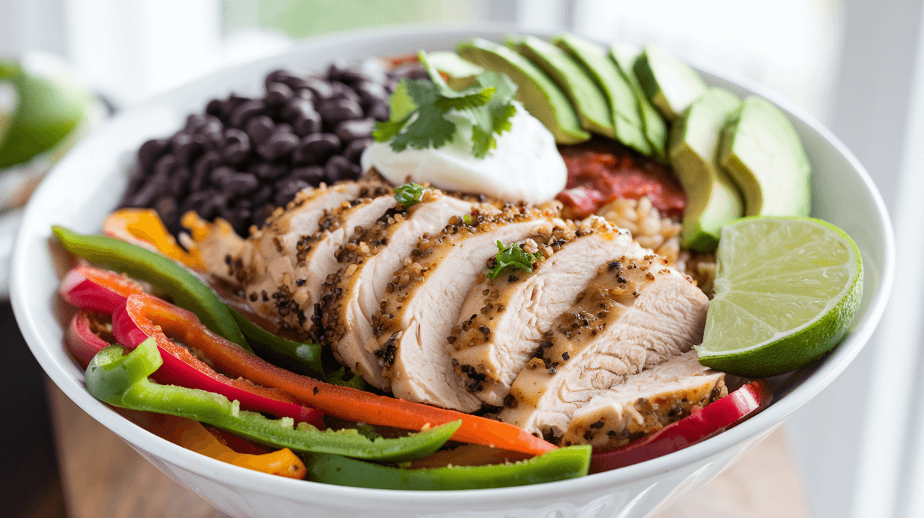 Rotisserie Chicken Fajita Bowls