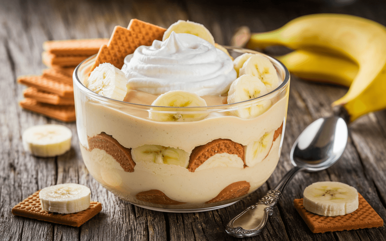 Banana Pudding with waffers