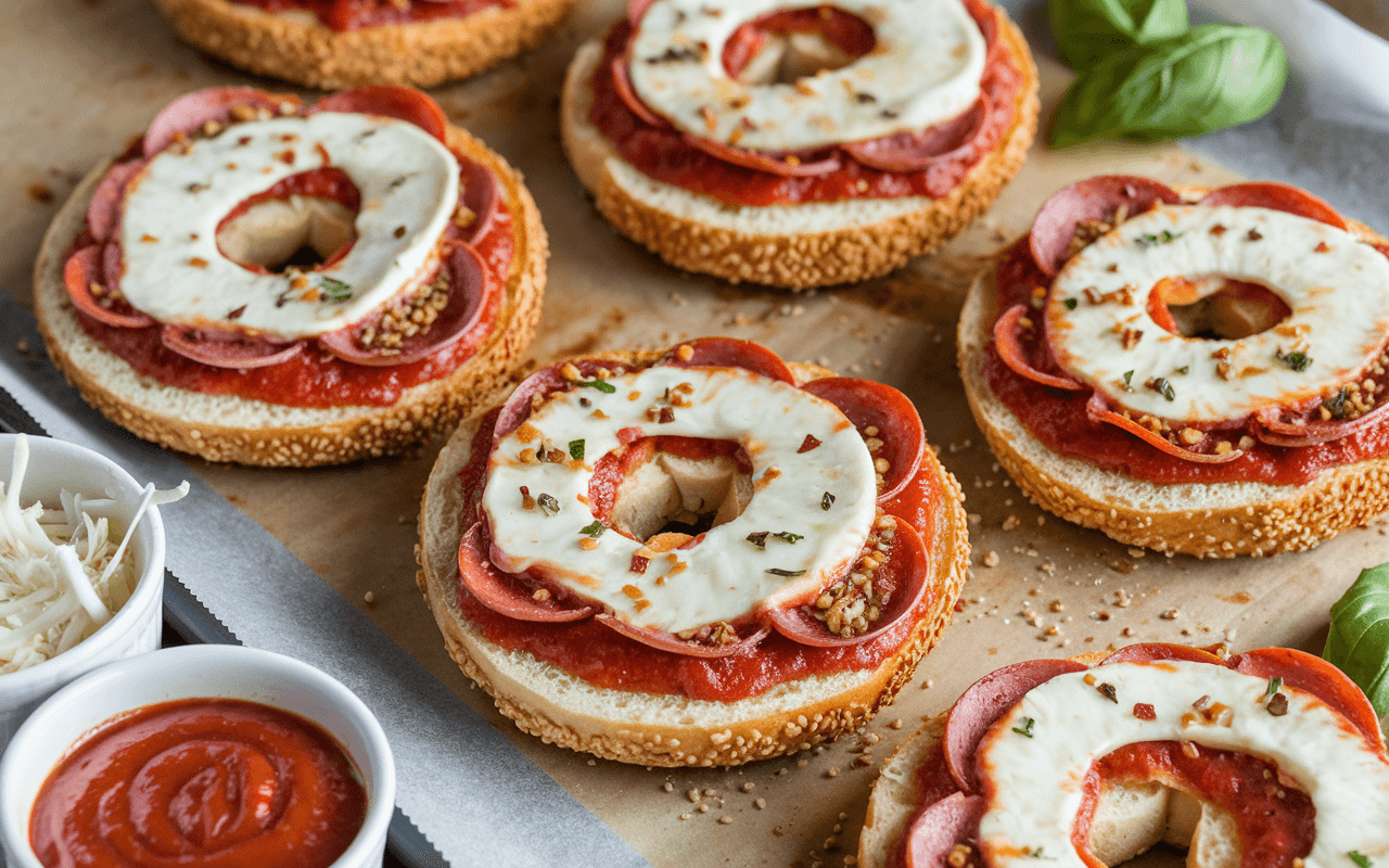 air fryer pizza bagels