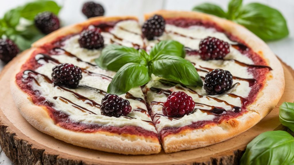 Easy Blackberry Basil Pizza