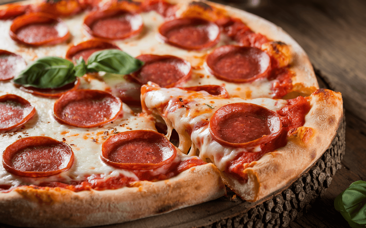 Beef Pepperoni Pizza