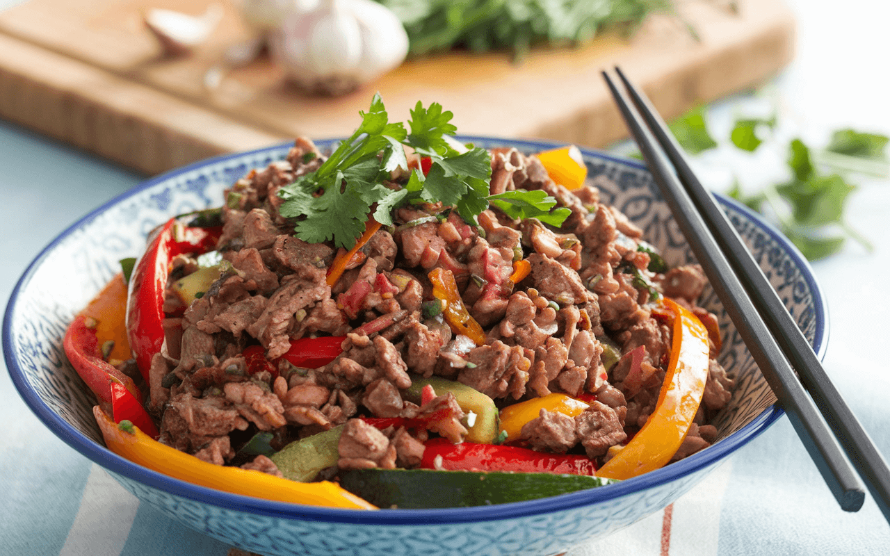 ground venison stir-fry