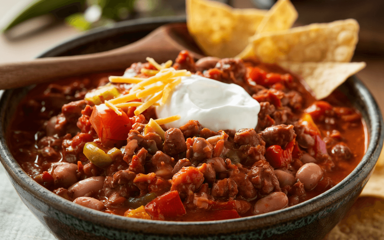 ground venison chili