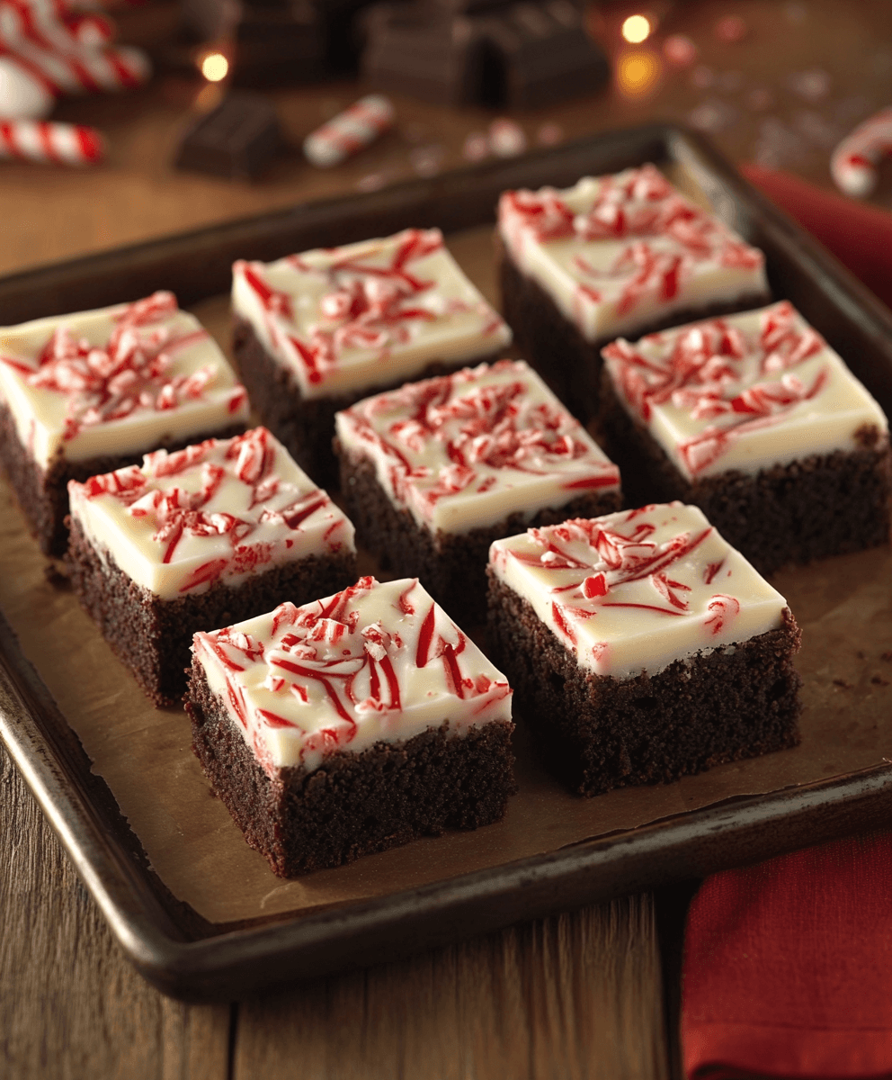 Peppermint Bark Brownies