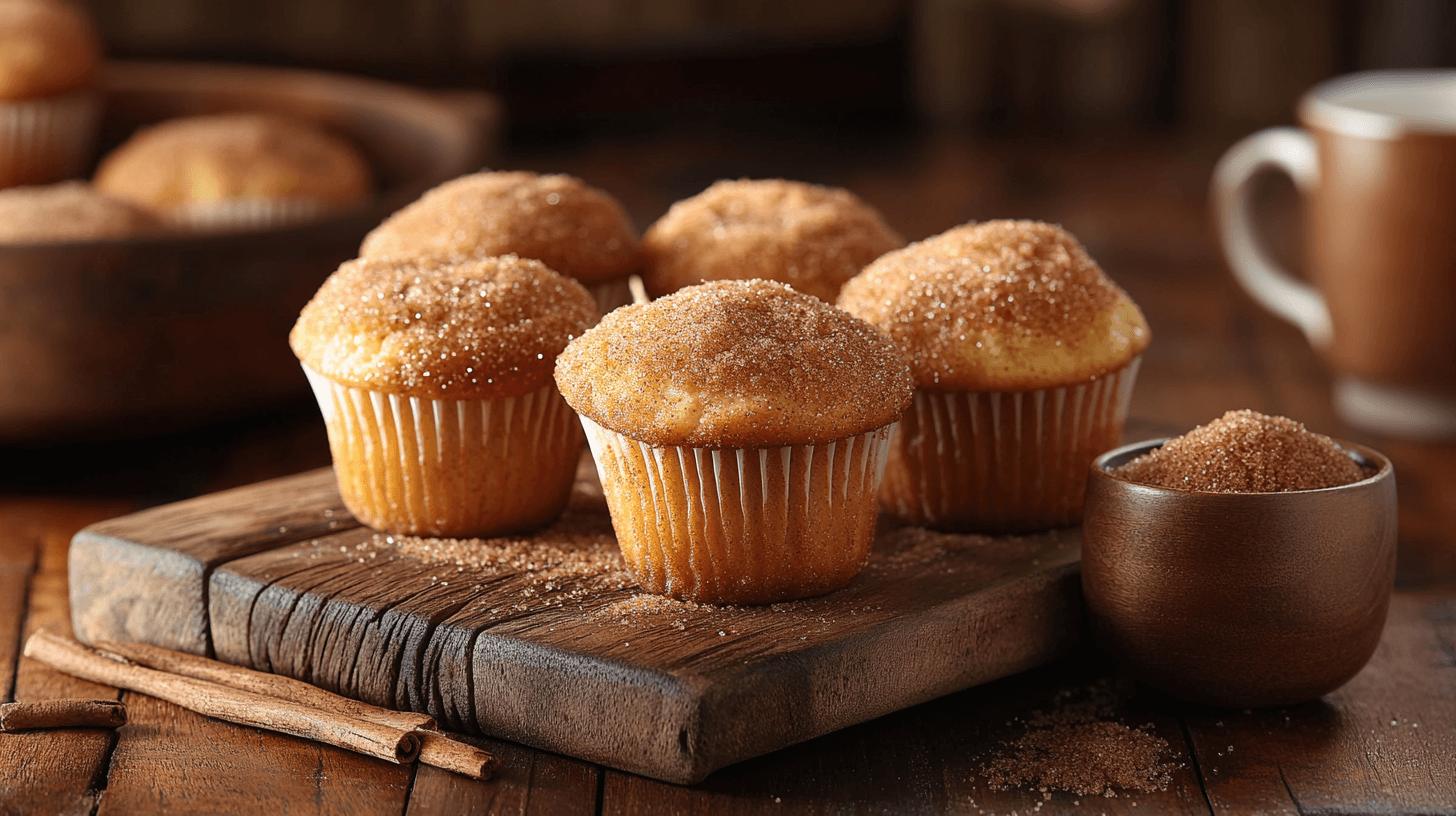 Vegetarian Cinnamon Sugar Donut Muffins