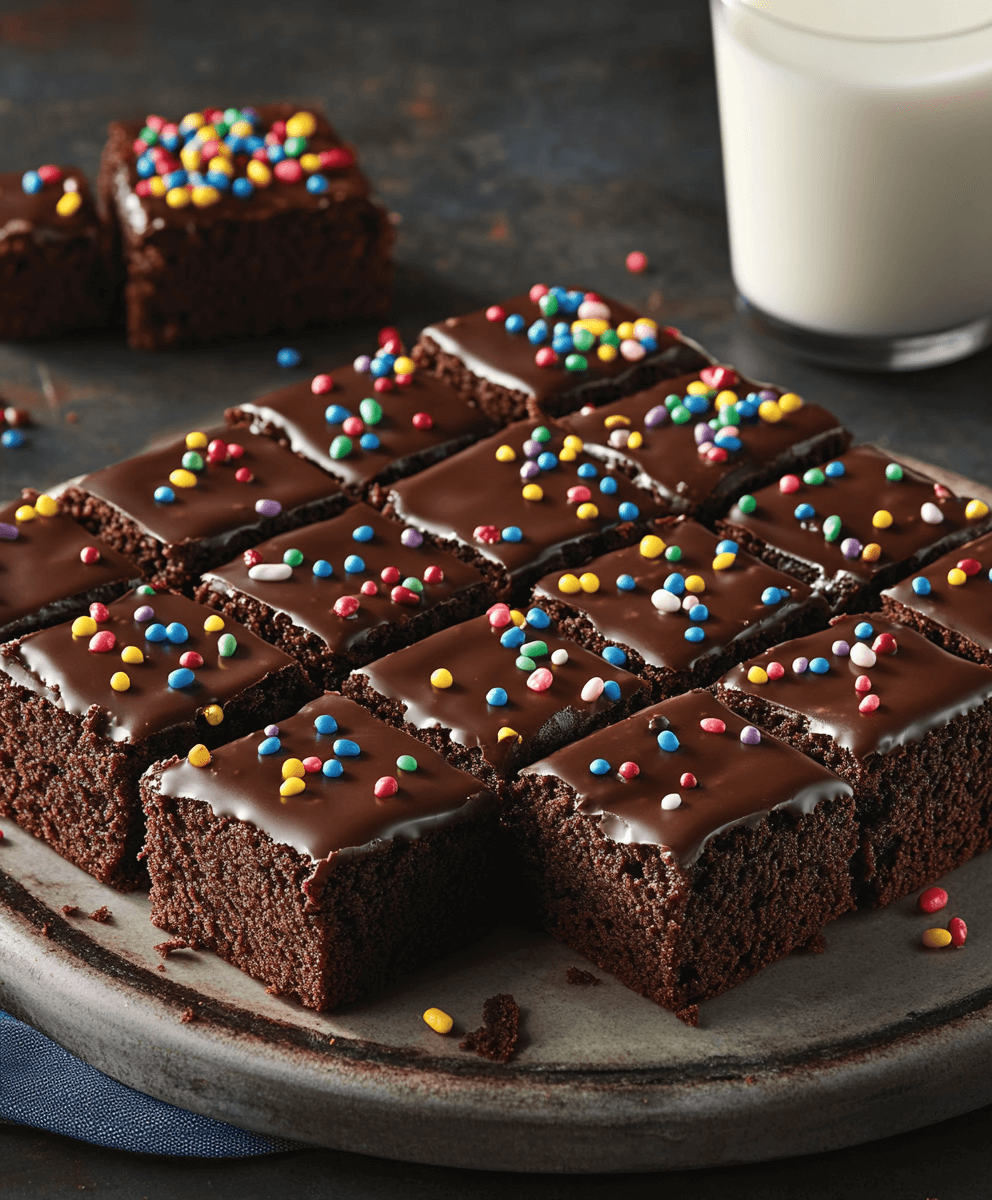 Cosmic Brownies with milk