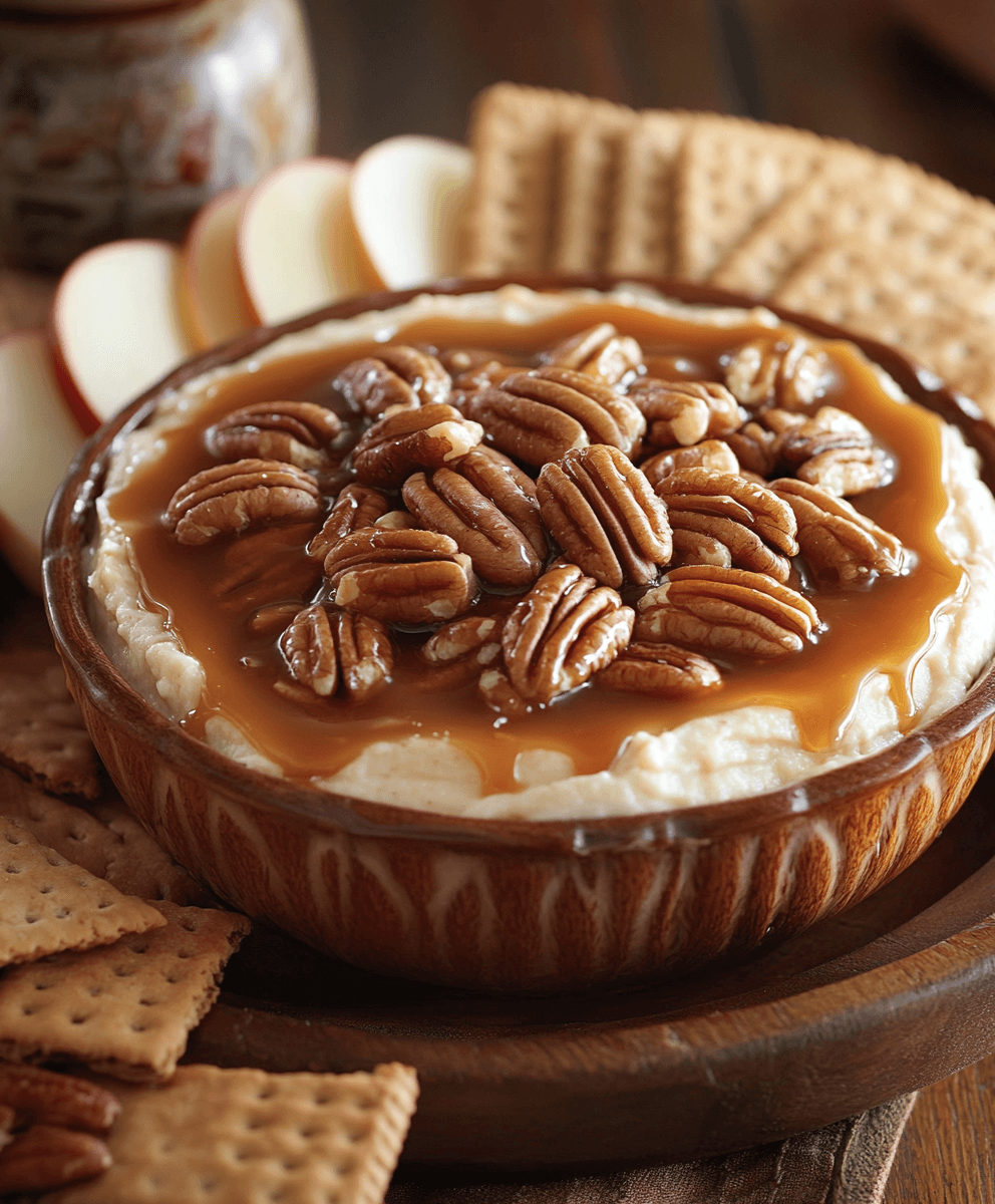 bowl of pecan pie dip