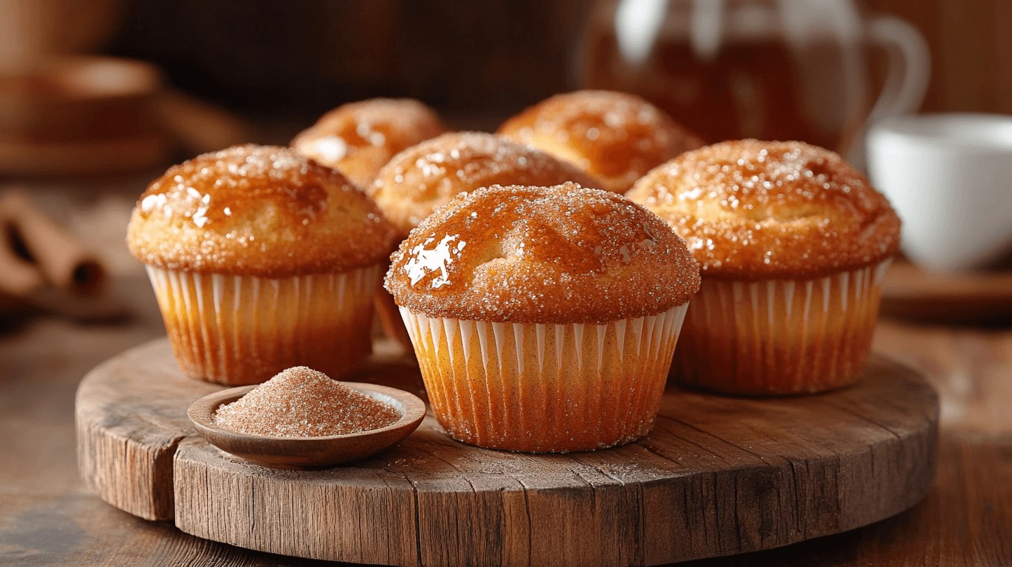 Vegetarian Cinnamon Sugar Donut Muffins