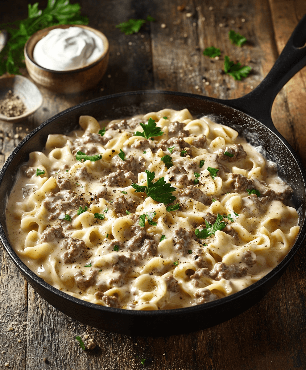 Beef Stroganoff Hamburger Helper