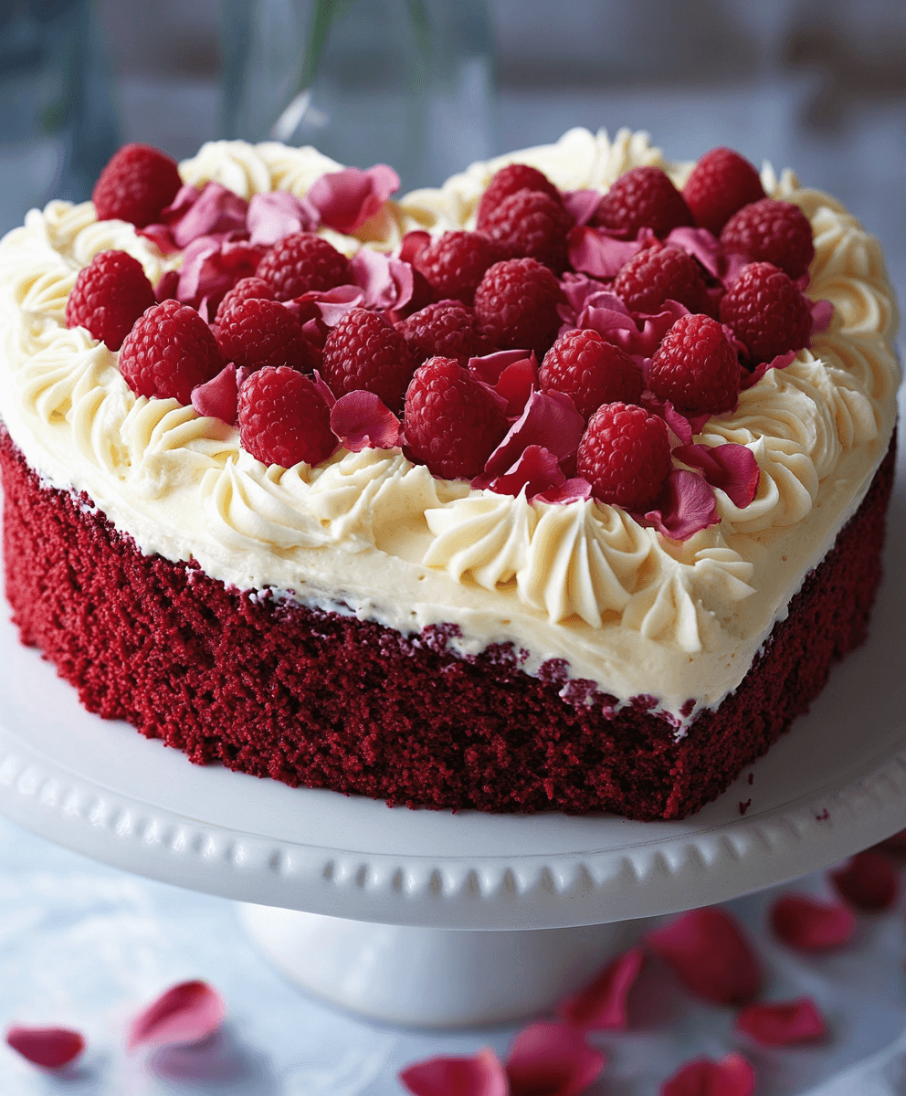 red velvet heart cake