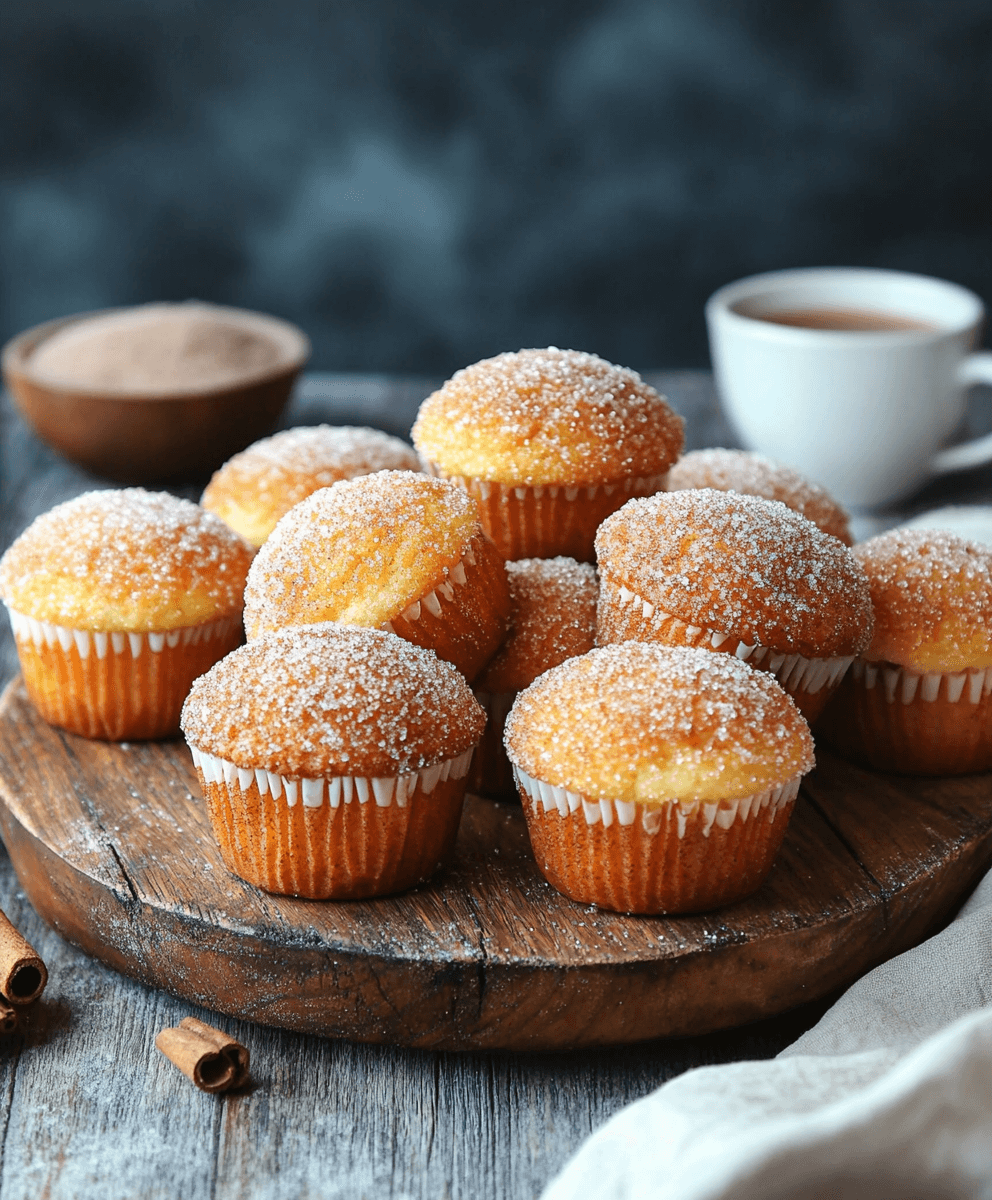 vegetarian cinnamon sugar donut muffins