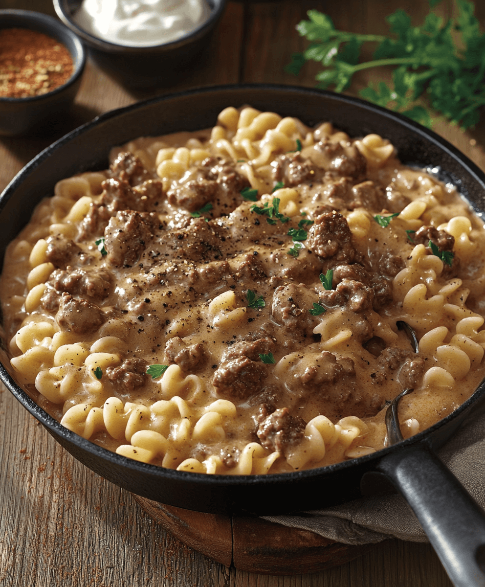 Beef Stroganoff Hamburger Helper